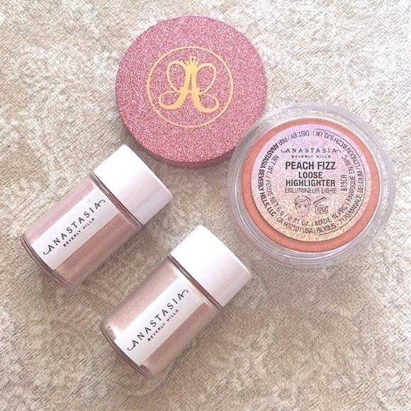 Brand New Anastasia Beverly Hills Bundle Loose Pigment & Highlighter Peach Fizz - Picture 11 of 11